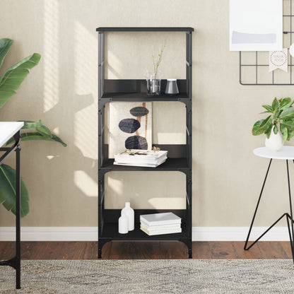 Boekenrek 50X33X117,5 Cm Bewerkt Hout Zwart