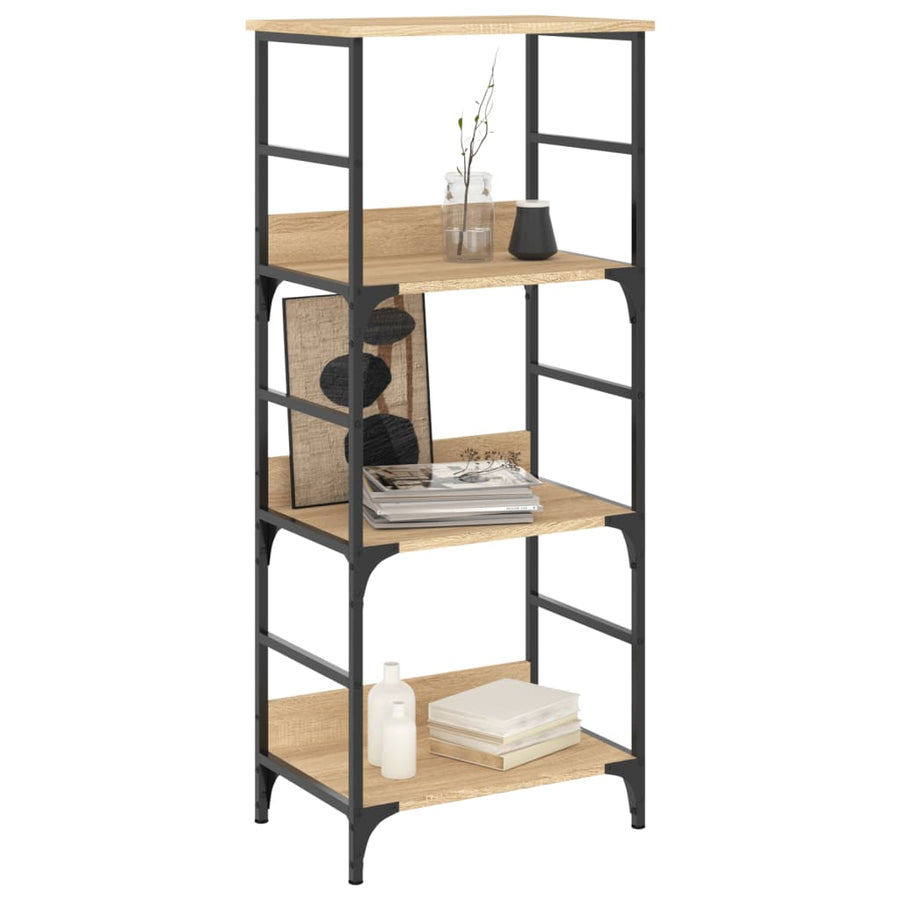 Boekenrek 50X33X117,5 Cm Bewerkt Hout Sonoma Eikenkleurig