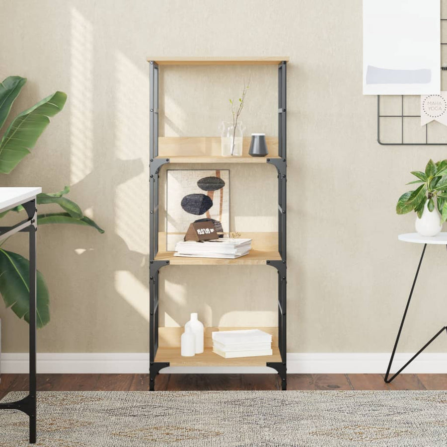 Boekenrek 50X33X117,5 Cm Bewerkt Hout Sonoma Eikenkleurig