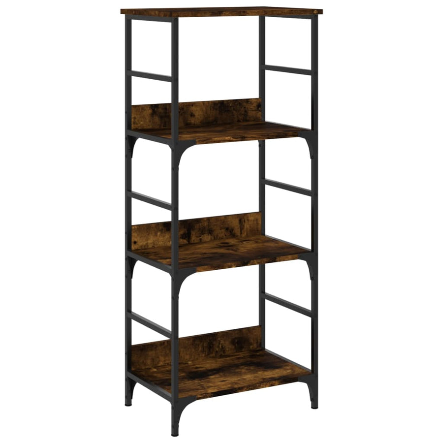 Boekenrek 50X33X117,5 Cm Bewerkt Hout Gerookt Eikenkleurig