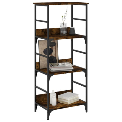 Boekenrek 50X33X117,5 Cm Bewerkt Hout Gerookt Eikenkleurig