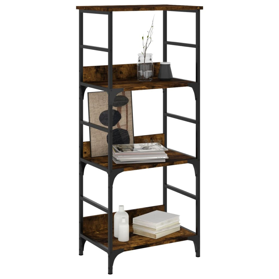 Boekenrek 50X33X117,5 Cm Bewerkt Hout Gerookt Eikenkleurig