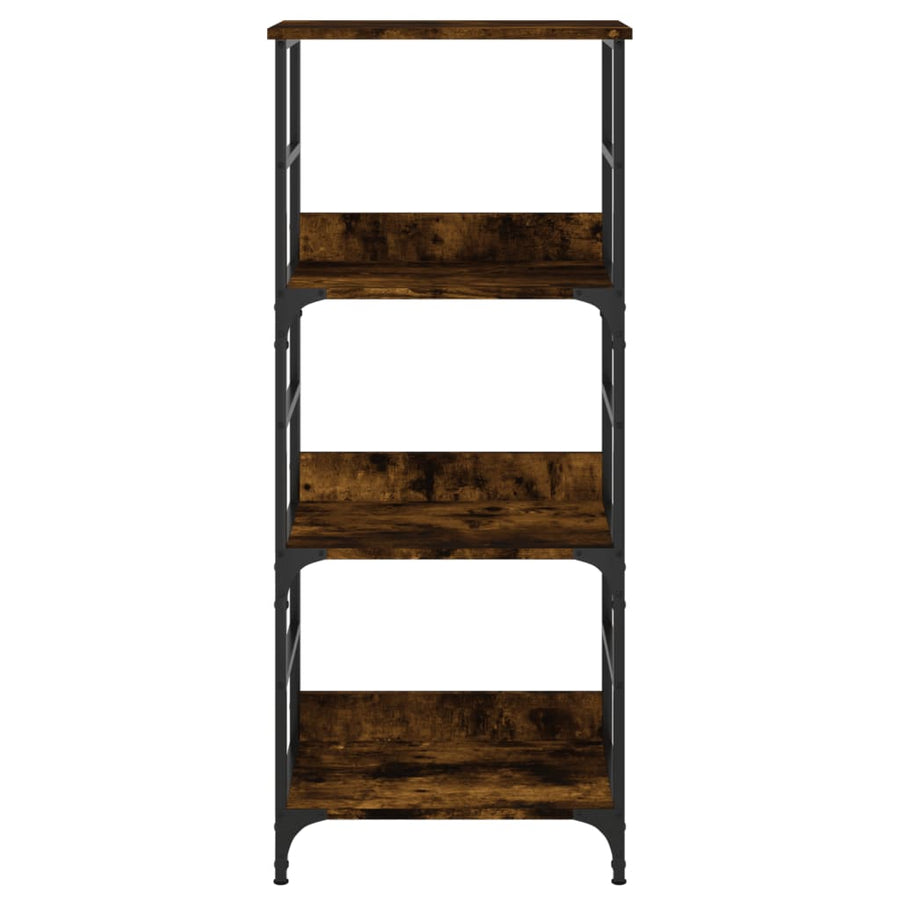 Boekenrek 50X33X117,5 Cm Bewerkt Hout Gerookt Eikenkleurig