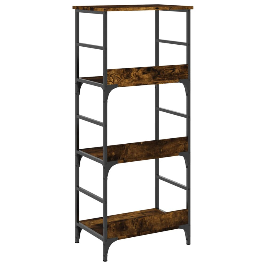 Boekenrek 50X33X117,5 Cm Bewerkt Hout Gerookt Eikenkleurig