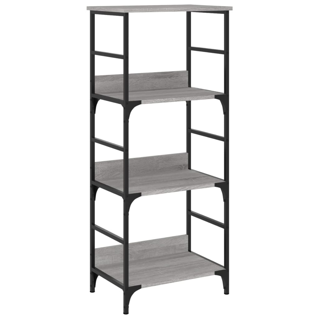 Boekenrek 50X33X117,5 Cm Bewerkt Hout Grijs Sonoma Eikenkleurig