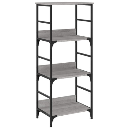 Boekenrek 50X33X117,5 Cm Bewerkt Hout Grijs Sonoma Eikenkleurig