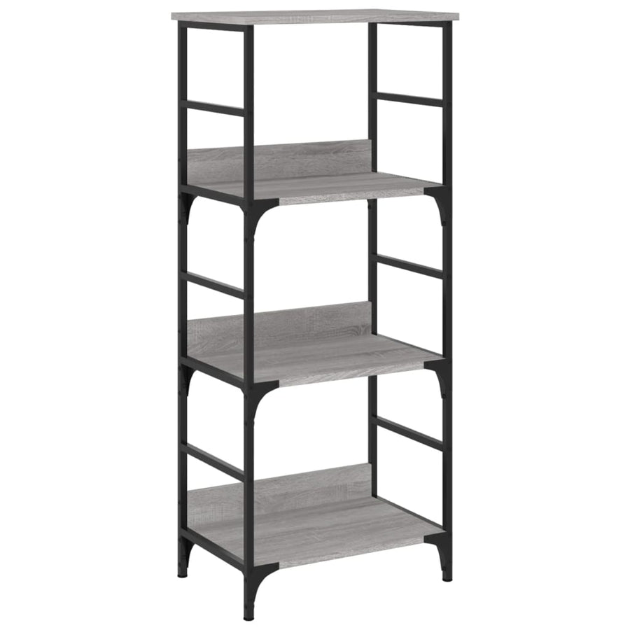 Boekenrek 50X33X117,5 Cm Bewerkt Hout Grijs Sonoma Eikenkleurig