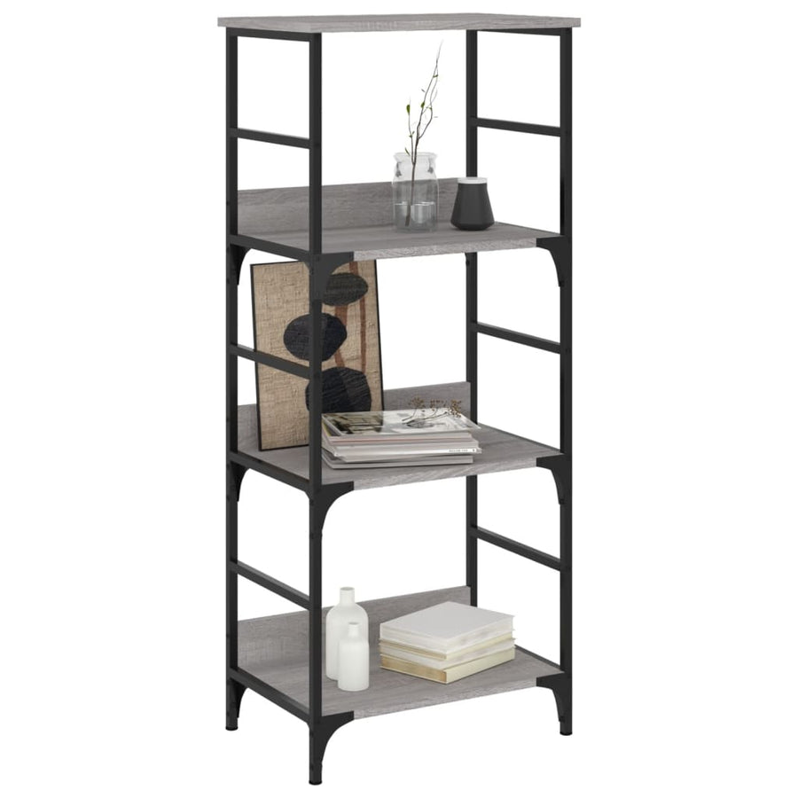 Boekenrek 50X33X117,5 Cm Bewerkt Hout Grijs Sonoma Eikenkleurig