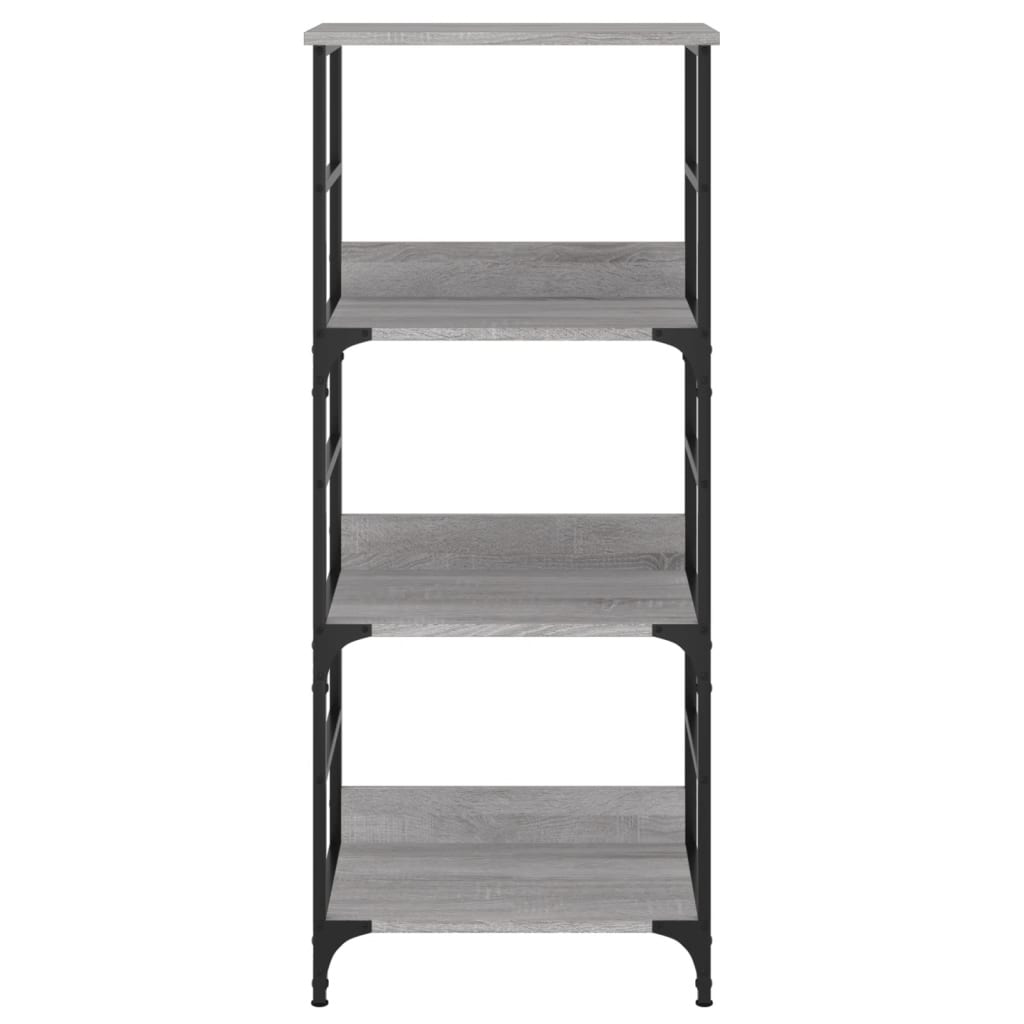 Boekenrek 50X33X117,5 Cm Bewerkt Hout Grijs Sonoma Eikenkleurig