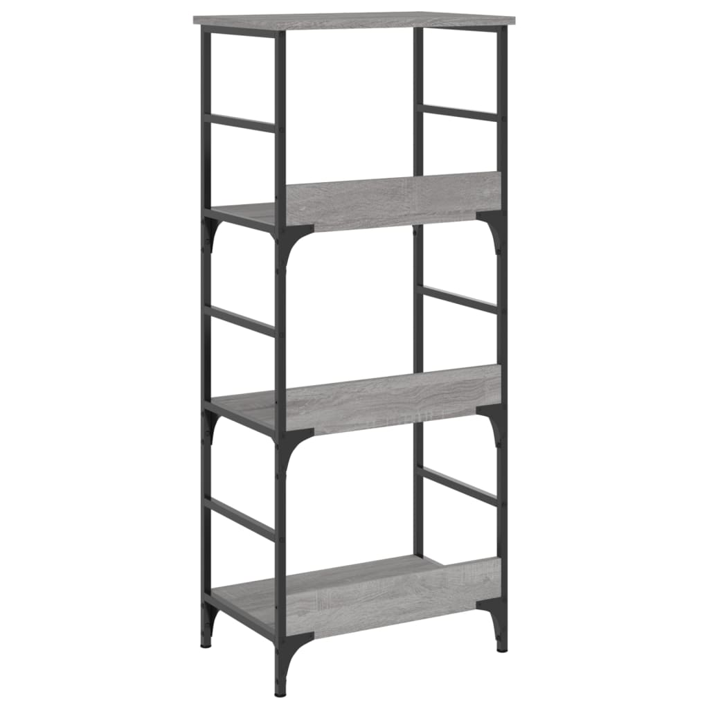 Boekenrek 50X33X117,5 Cm Bewerkt Hout Grijs Sonoma Eikenkleurig