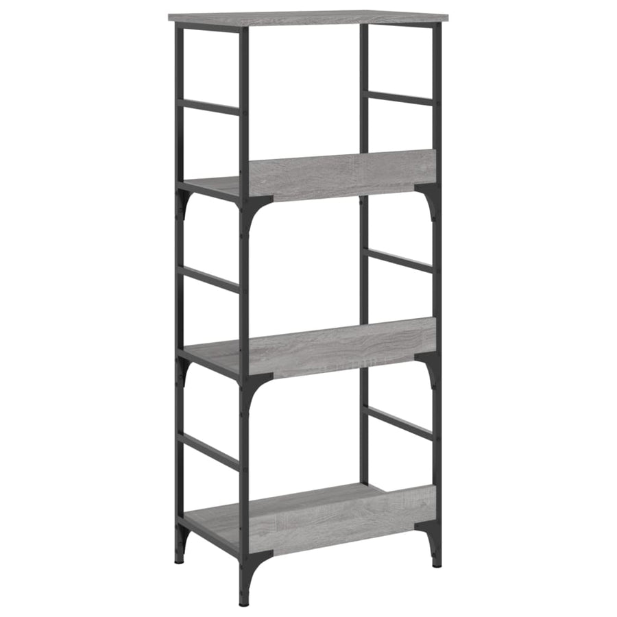 Boekenrek 50X33X117,5 Cm Bewerkt Hout Grijs Sonoma Eikenkleurig