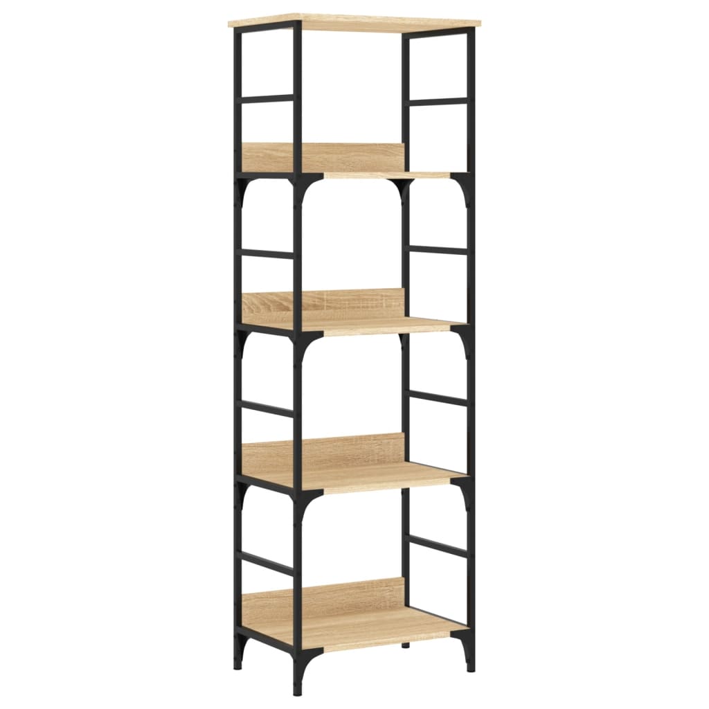 Boekenrek 50X33X153 Cm Bewerkt Hout Sonoma Eikenkleurig