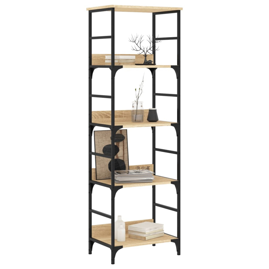 Boekenrek 50X33X153 Cm Bewerkt Hout Sonoma Eikenkleurig
