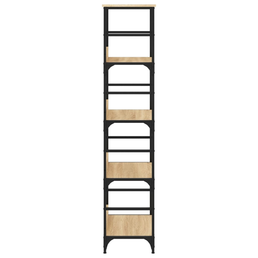 Boekenrek 50X33X153 Cm Bewerkt Hout Sonoma Eikenkleurig