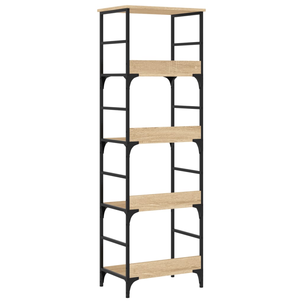 Boekenrek 50X33X153 Cm Bewerkt Hout Sonoma Eikenkleurig