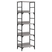 Boekenrek 50x33x153 cm bewerkt hout grijs sonoma eikenkleurig