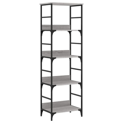 Boekenrek 50X33X Bewerkt Hout Eikenkleurig 153 cm Grijs sonoma