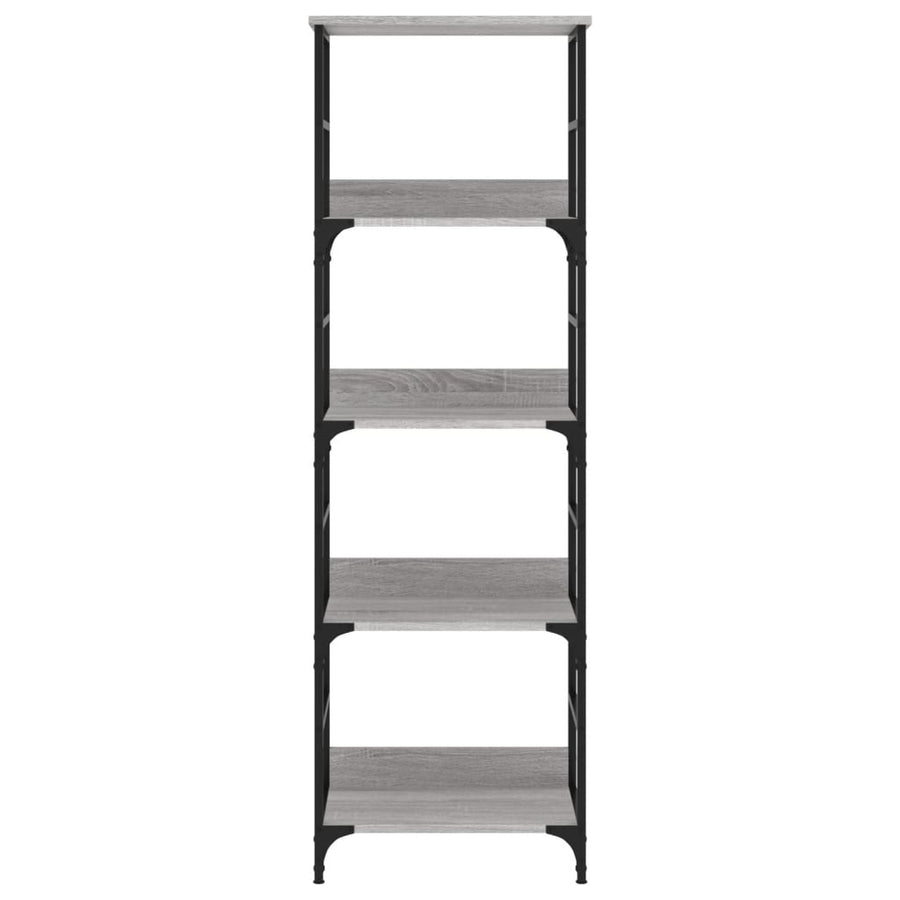 Boekenrek 50x33x153 cm bewerkt hout grijs sonoma eikenkleurig