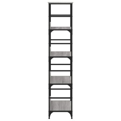 Boekenrek 50X33X Bewerkt Hout Eikenkleurig 153 cm Grijs sonoma