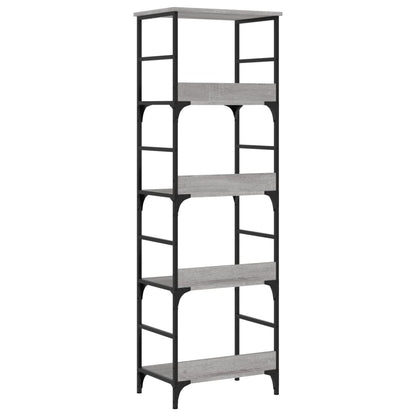 Boekenrek 50X33X Bewerkt Hout Eikenkleurig 153 cm Grijs sonoma
