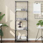 Boekenrek 50x33x153 cm grijs sonoma eiken
