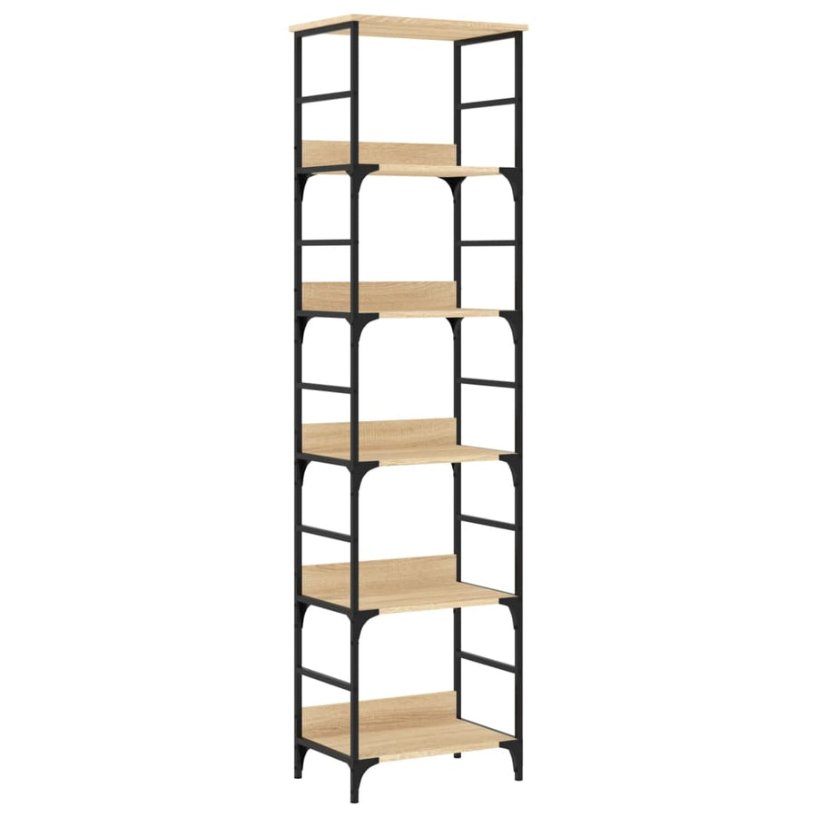 Boekenrek 50X33X188,5 Cm Bewerkt Hout Sonoma Eikenkleurig