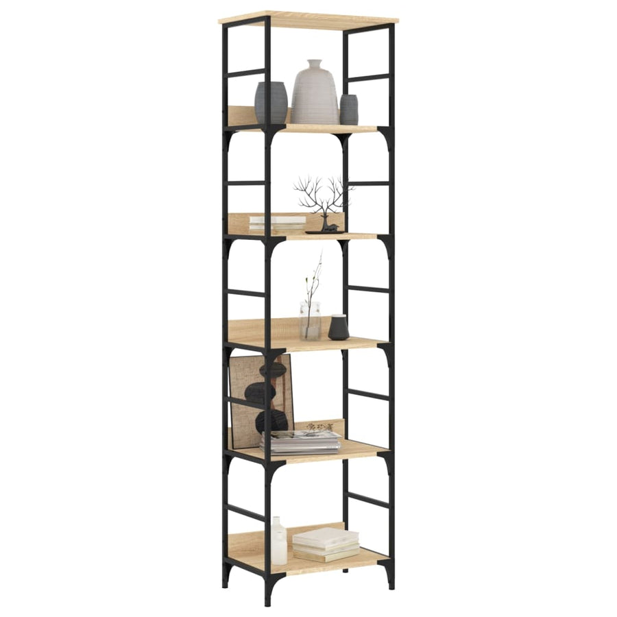 Boekenrek 50X33X188,5 Cm Bewerkt Hout Sonoma Eikenkleurig