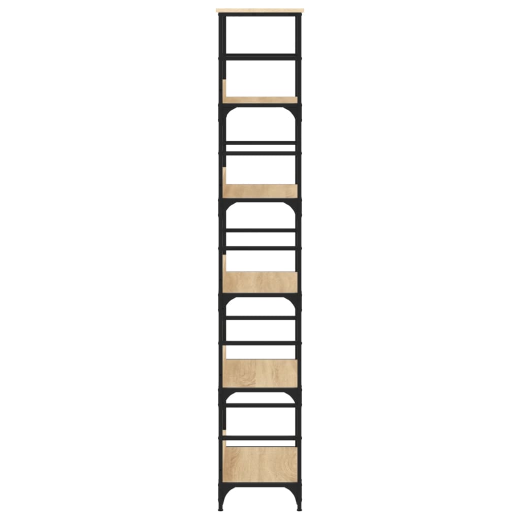 Boekenrek 50X33X188,5 Cm Bewerkt Hout Sonoma Eikenkleurig