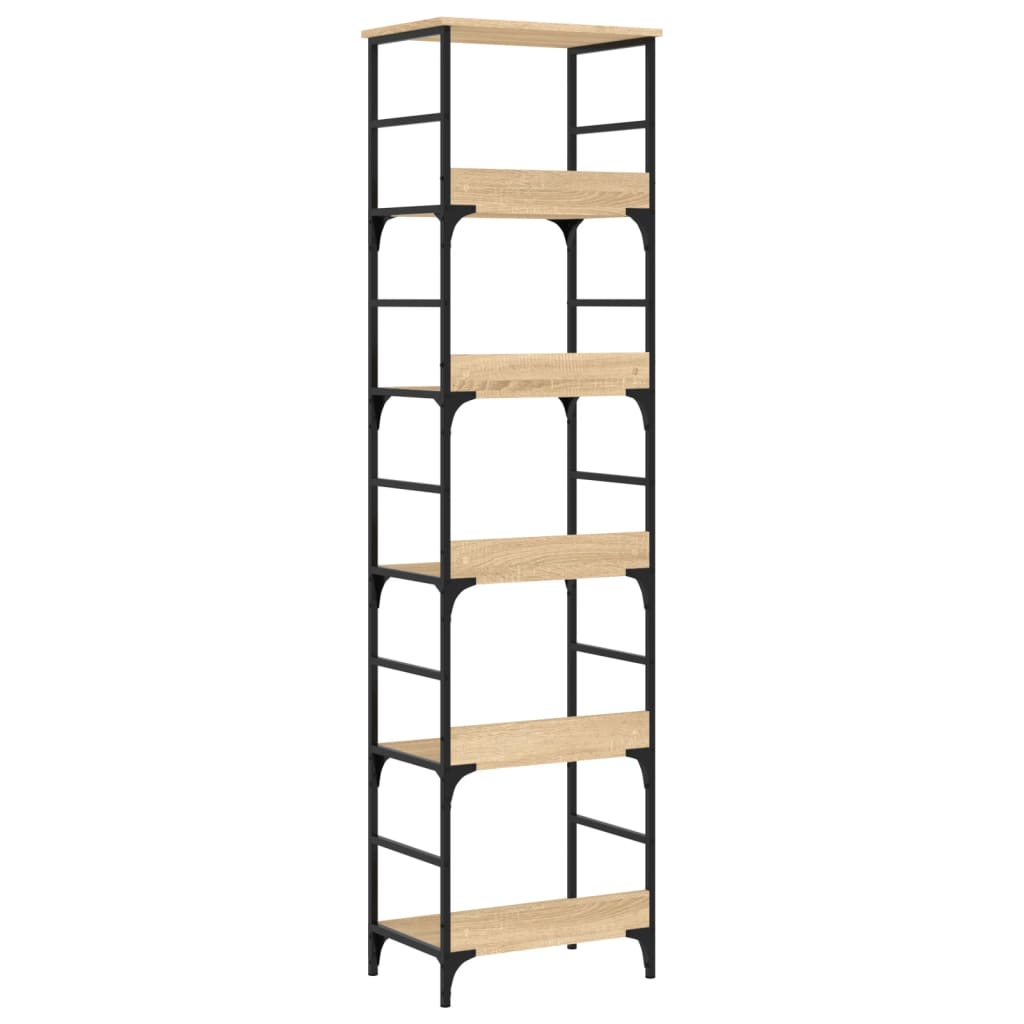 Boekenrek 50X33X188,5 Cm Bewerkt Hout Sonoma Eikenkleurig