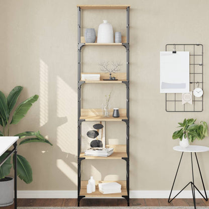 Boekenrek 50X33X188,5 Cm Bewerkt Hout Sonoma Eikenkleurig