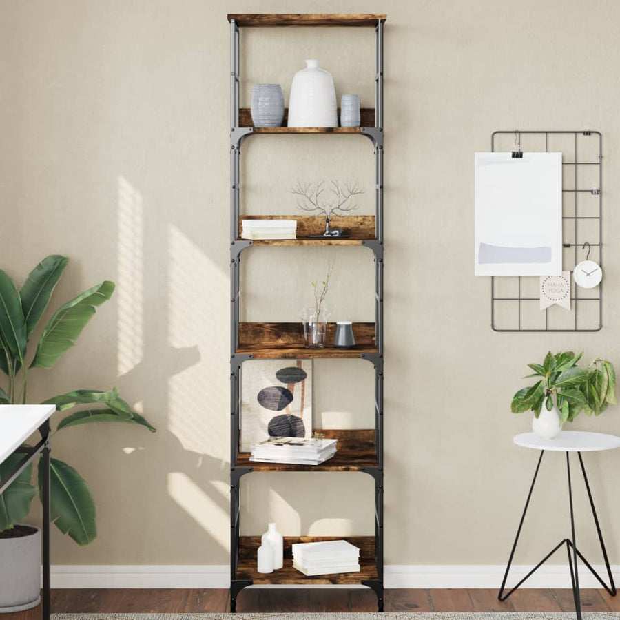 Boekenrek 50X33X188,5 Cm Bewerkt Hout Kleurig 188.5 cm