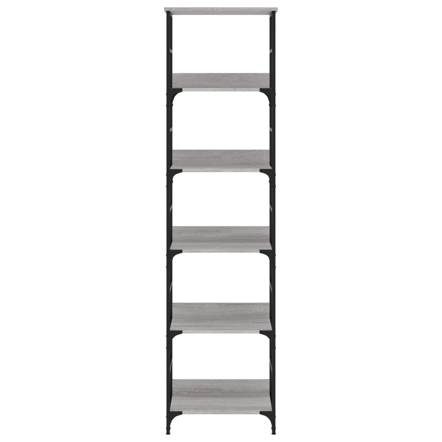 Boekenrek 50x33x188,5 cm bewerkt hout grijs sonoma eikenkleurig