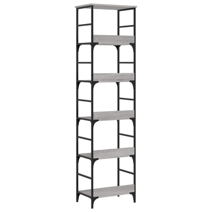 Boekenrek 50x33x188,5 cm bewerkt hout grijs sonoma eikenkleurig
