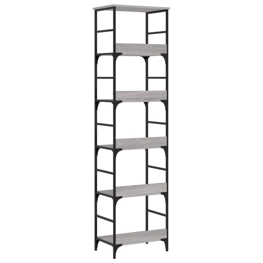 Boekenrek 50x33x188,5 cm bewerkt hout grijs sonoma eikenkleurig