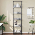 Boekenrek 50x33x188,5 cm bewerkt hout grijs
