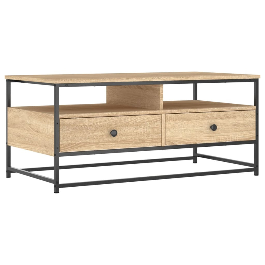 Salontafel Bewerkt Hout Kleurig 100 x 51 x 45 cm Sonoma eiken