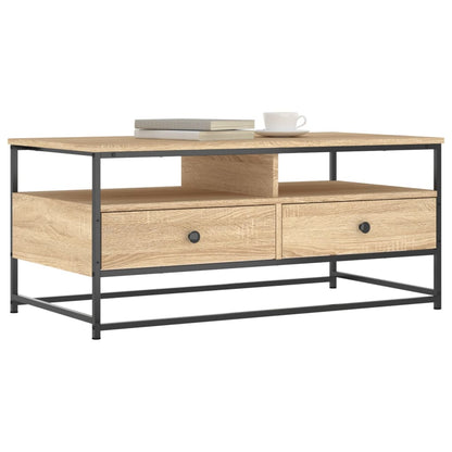 Salontafel Bewerkt Hout Kleurig 100 x 51 x 45 cm Sonoma eiken