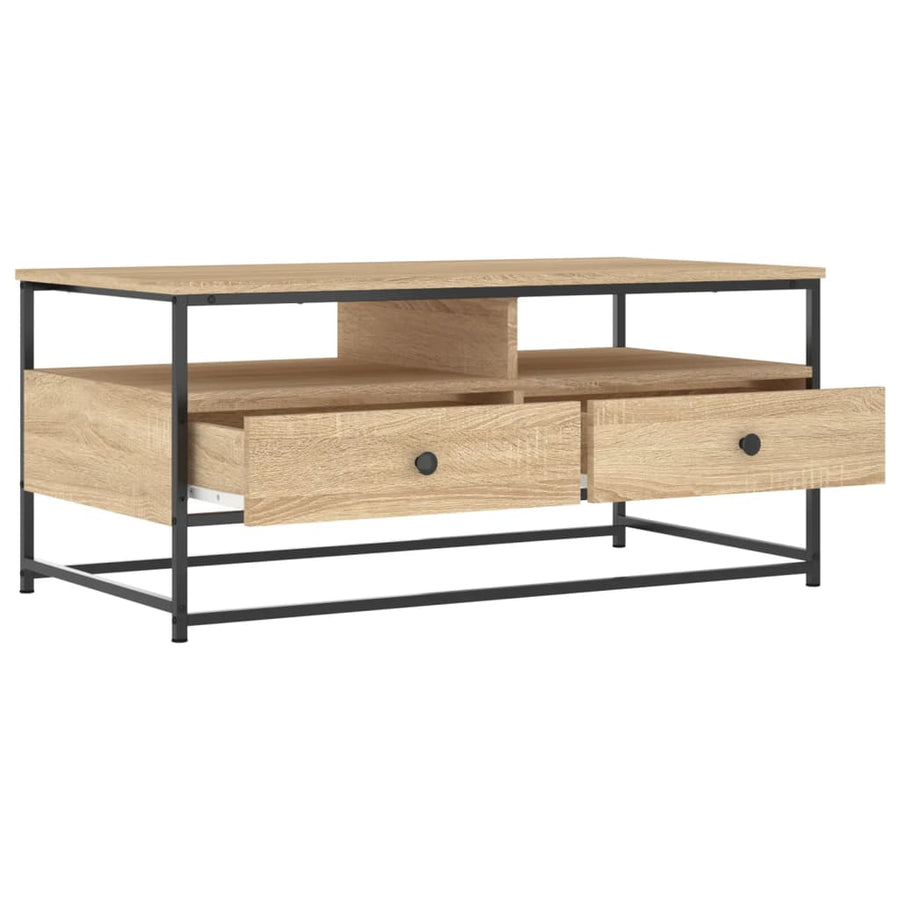 Salontafel Bewerkt Hout Kleurig 100 x 51 x 45 cm Sonoma eiken