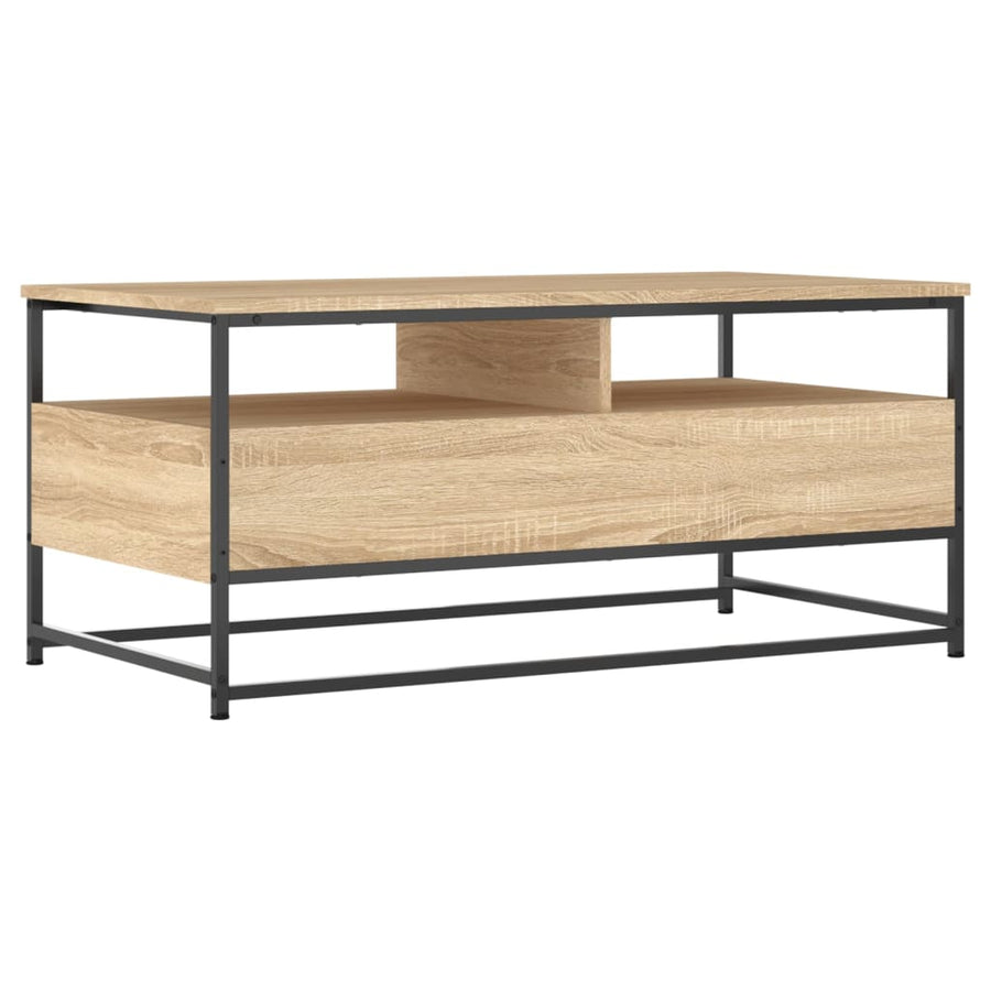 Salontafel Bewerkt Hout Kleurig 100 x 51 x 45 cm Sonoma eiken