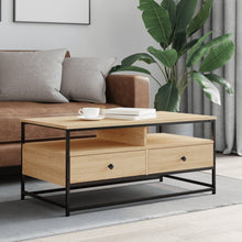 Salontafel Bewerkt Hout Kleurig 100 x 51 x 45 cm Sonoma eiken