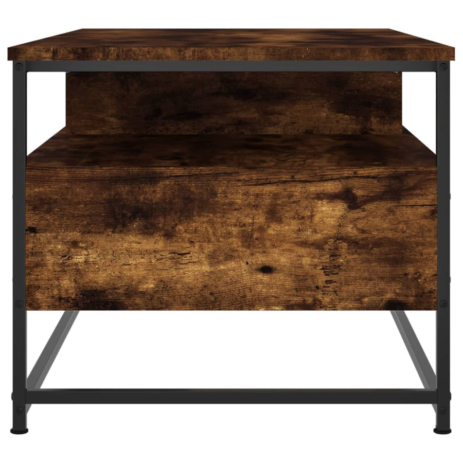 Salontafel Bewerkt Hout Kleurig 100 x 51 x 45 cm Gerookt eiken