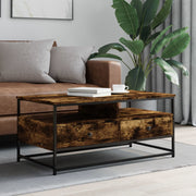 Salontafel 100x51x45 cm bewerkt hout gerookt eiken