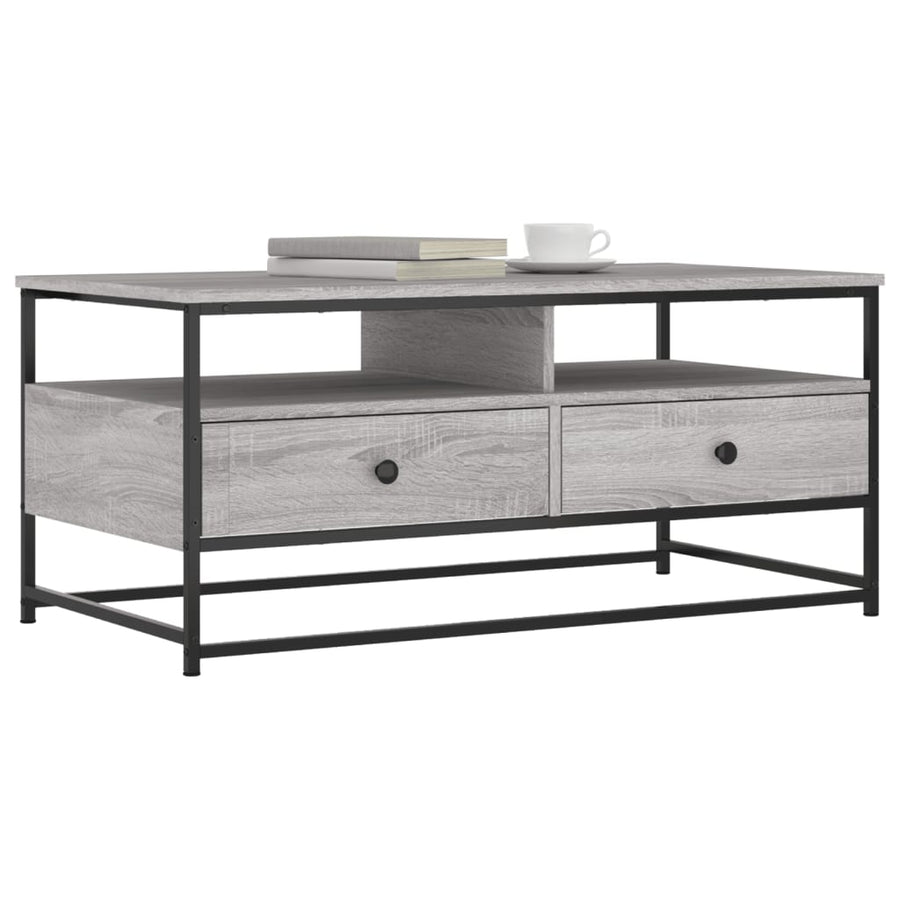 Salontafel Bewerkt Hout 100 x 51 x 45 cm Grijs sonoma