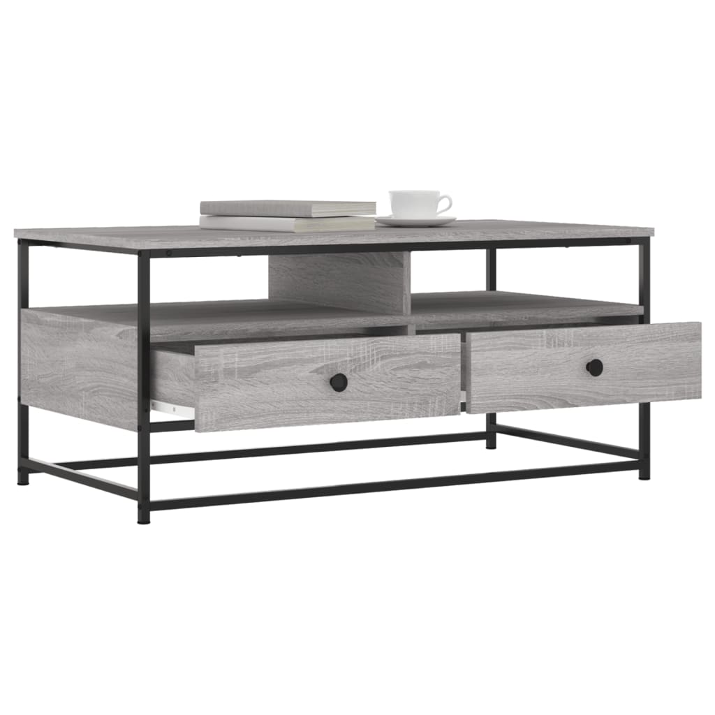 Salontafel Bewerkt Hout 100 x 51 x 45 cm Grijs sonoma