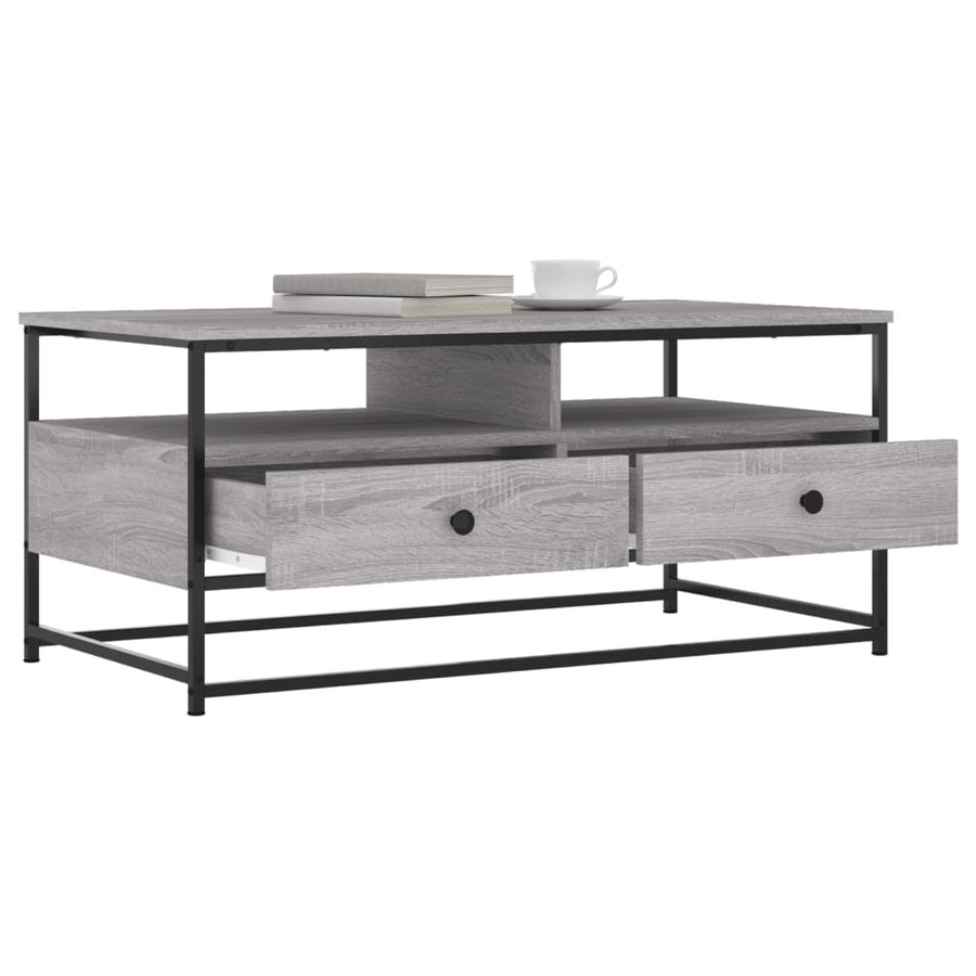 Salontafel Bewerkt Hout 100 x 51 x 45 cm Grijs sonoma