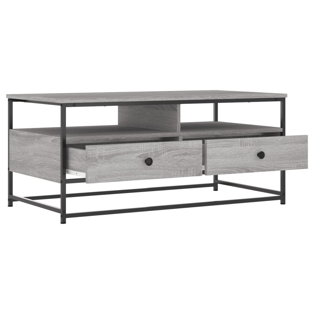 Salontafel Bewerkt Hout 100 x 51 x 45 cm Grijs sonoma