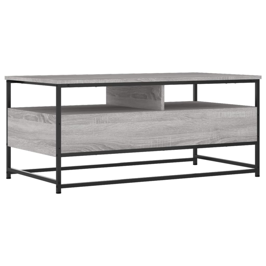 Salontafel Bewerkt Hout 100 x 51 x 45 cm Grijs sonoma