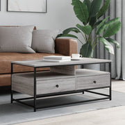 Salontafel 100x51x45 cm bewerkt hout grijs