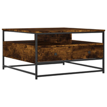 Salontafel Bewerkt Hout Kleurig 80 x 80 x 45 cm Gerookt eiken