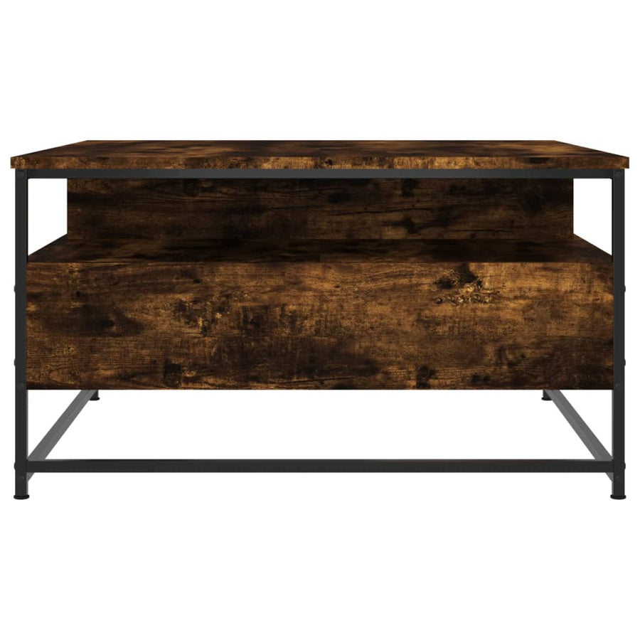 Salontafel Bewerkt Hout Kleurig 80 x 80 x 45 cm Gerookt eiken
